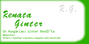 renata ginter business card